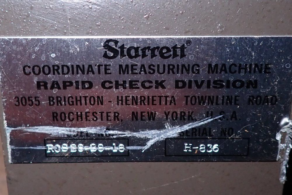 Starrett Coordinate Measuring Machine - Rcs28-28-18