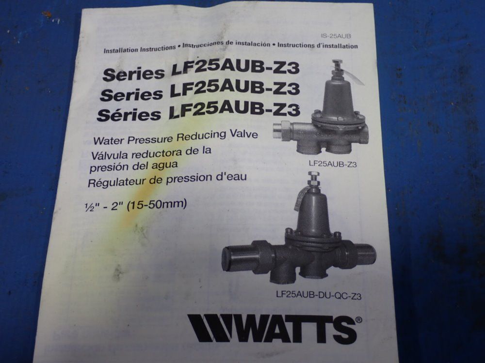 Watts 1/2"-2" Water Pressure Reducing Valve - 2 Lf25aub-hp-z3