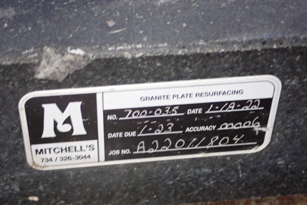 Mitchells 24 1/2" X 18" X 3" Granite Surface Plate