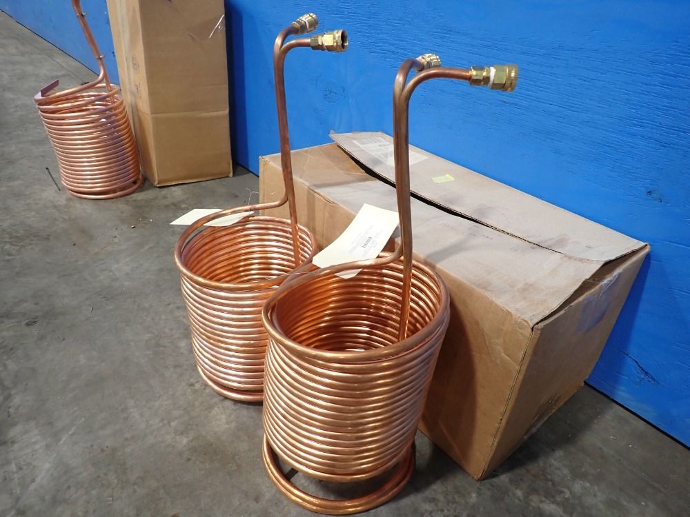 Used Copper Coil Immersion Wort Chiller HGR Industrial Surplus