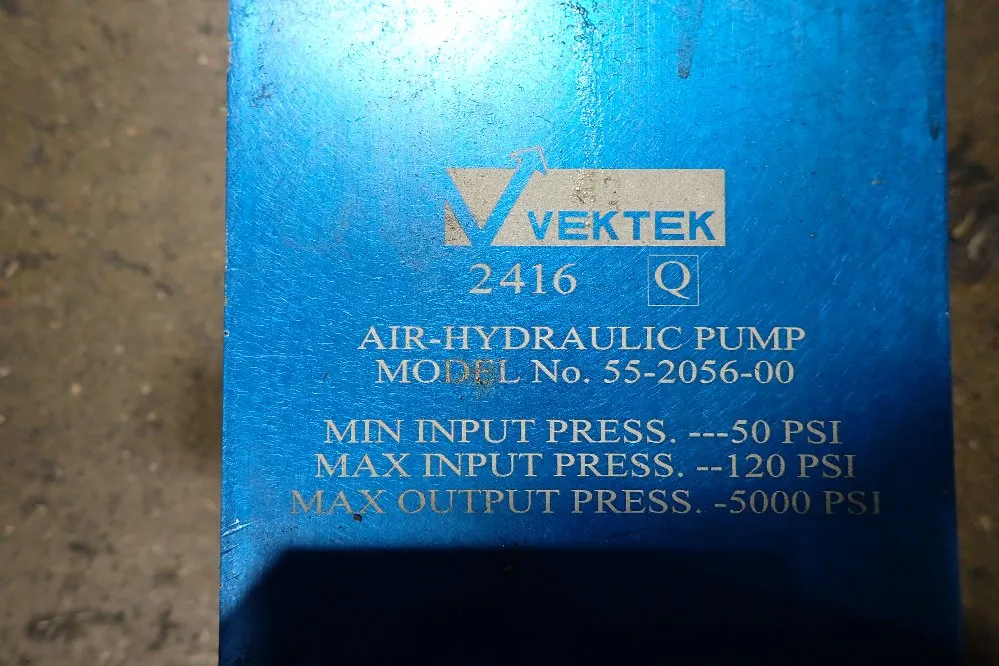 Used Vektek Air Hydraulic Pumps HGR Industrial Surplus