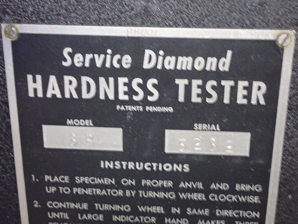 Used Service Diamond Hardness Tester HGR Industrial Surplus