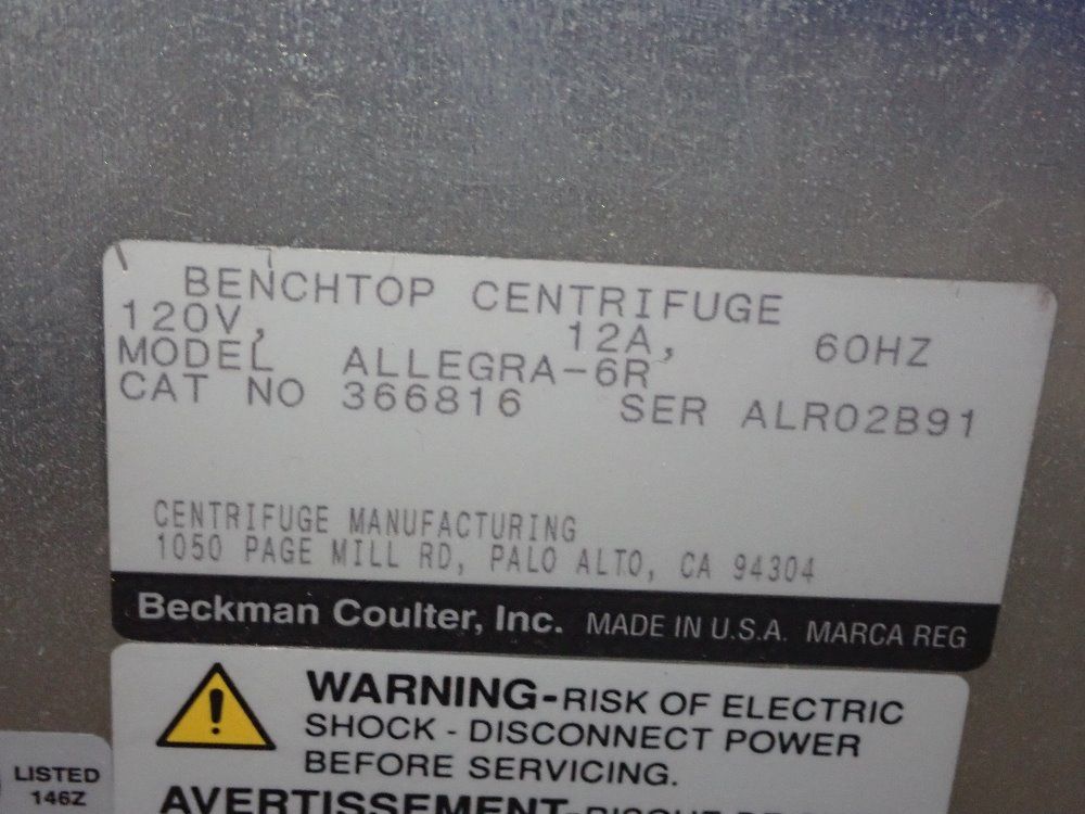 Beckman Coulter Centrifuge