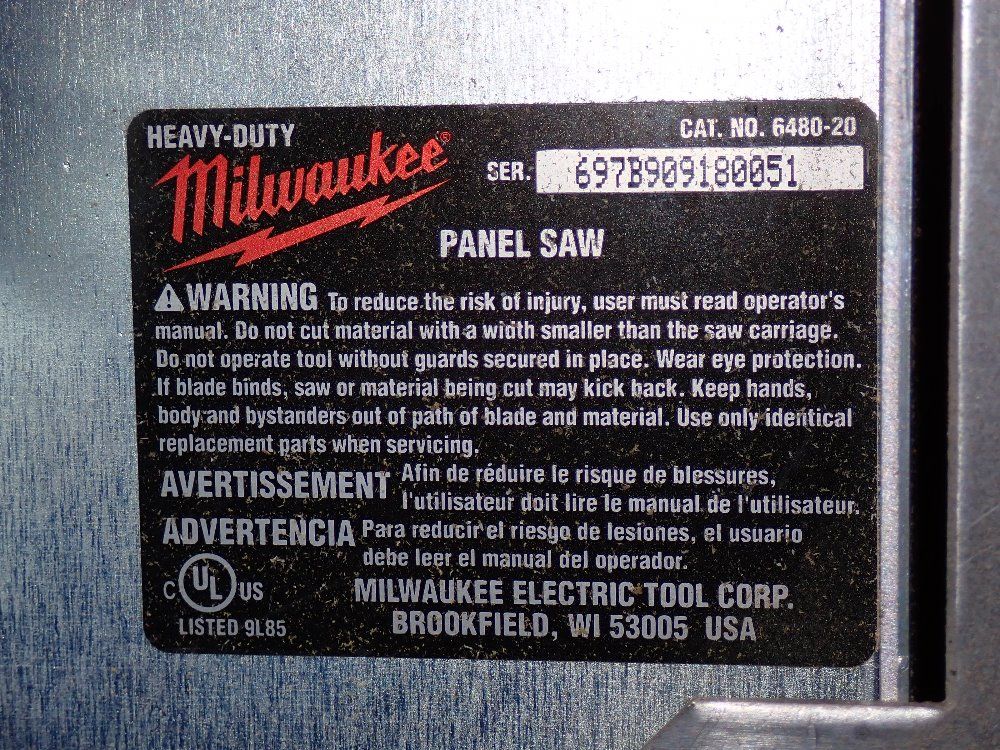 Used Milwaukee Panel Saw | HGR Industrial Surplus