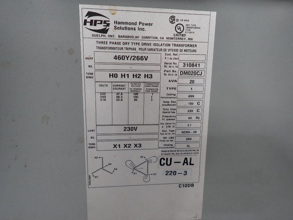 Used Hps Transformer | HGR Industrial Surplus