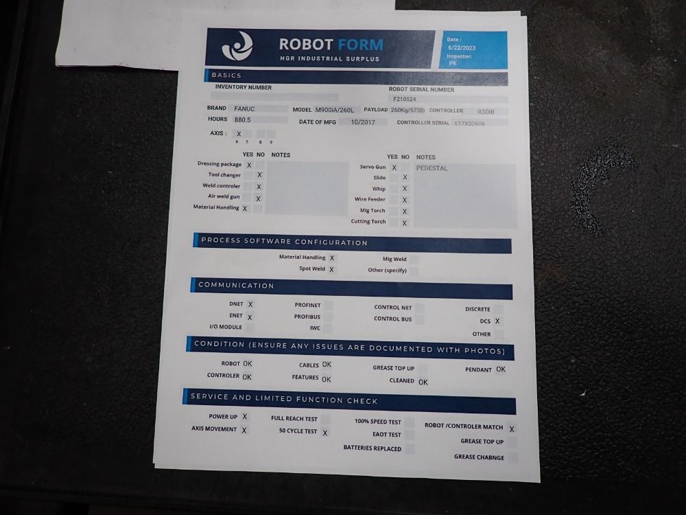 Fanuc 2017 Fanuc M-900ia 260l Robot - M-900ia 260l
