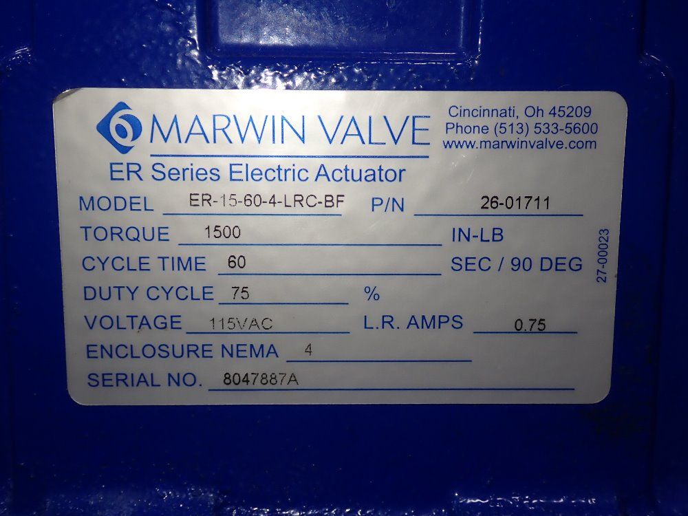 Marwin Valve Electronic Actuator Head