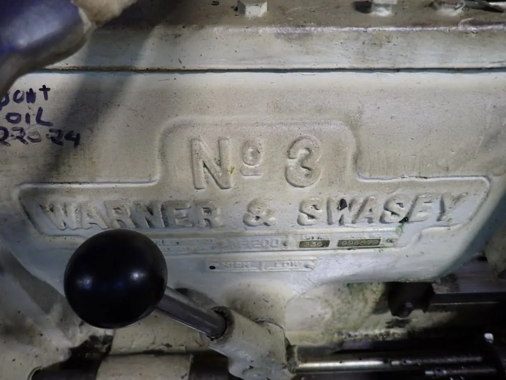 Warner  Swasey Warner  Swasey Nh200  No3 Turret Lathe