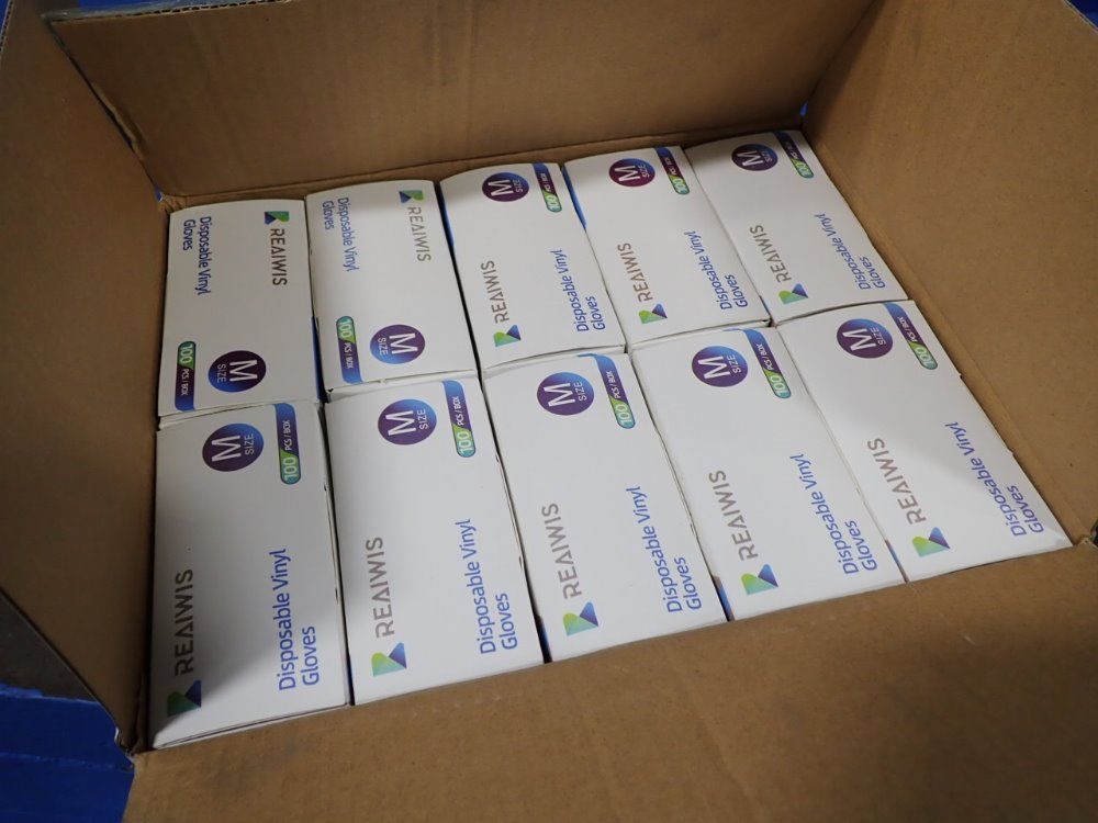 Reaiwis Medium Disposable Vinyl Gloves - M