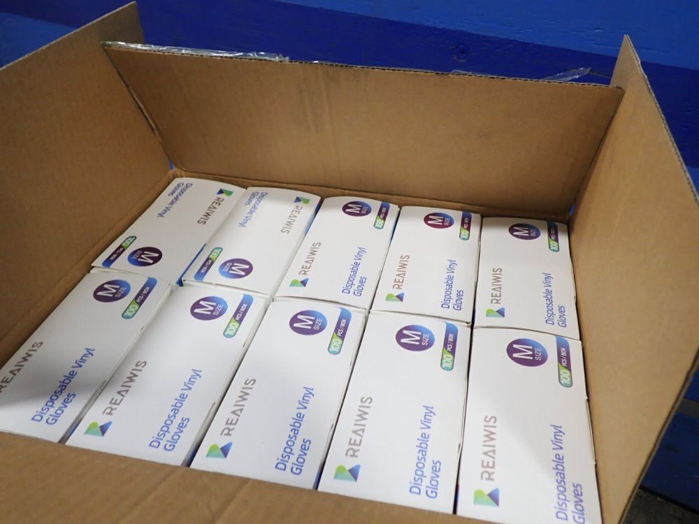 Reaiwis Medium Disposable Vinyl Gloves - M