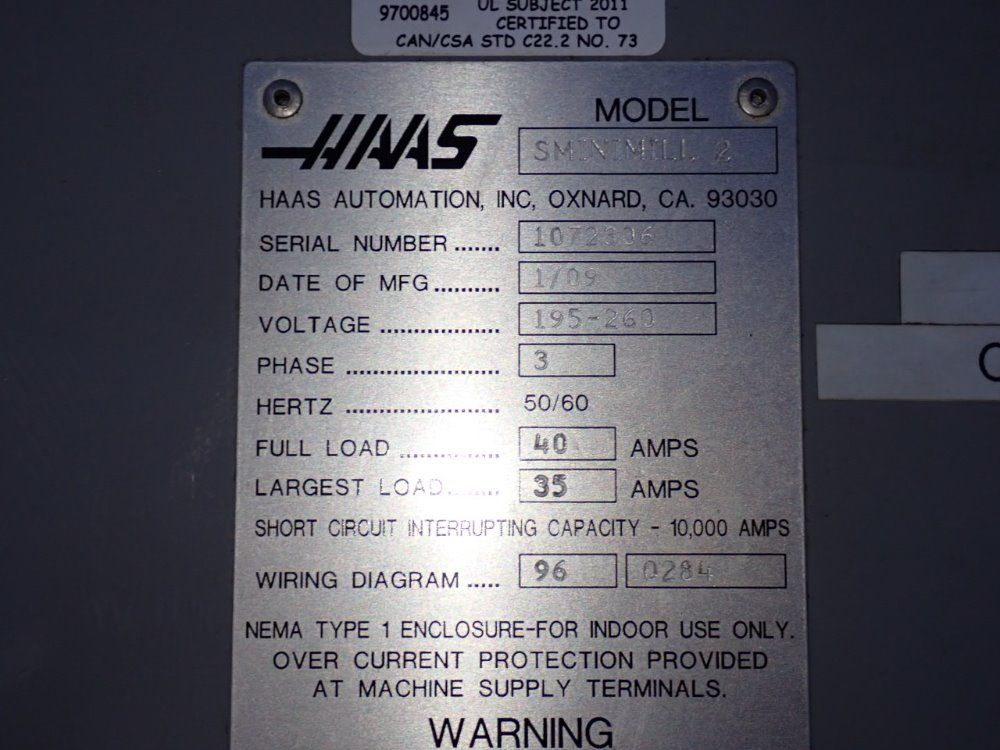 Haas  Cnc Vmc