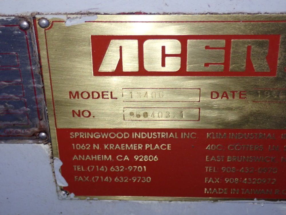 Acer 13" /15" X 43" Gap Bed Lathe - Dynamic 1340g