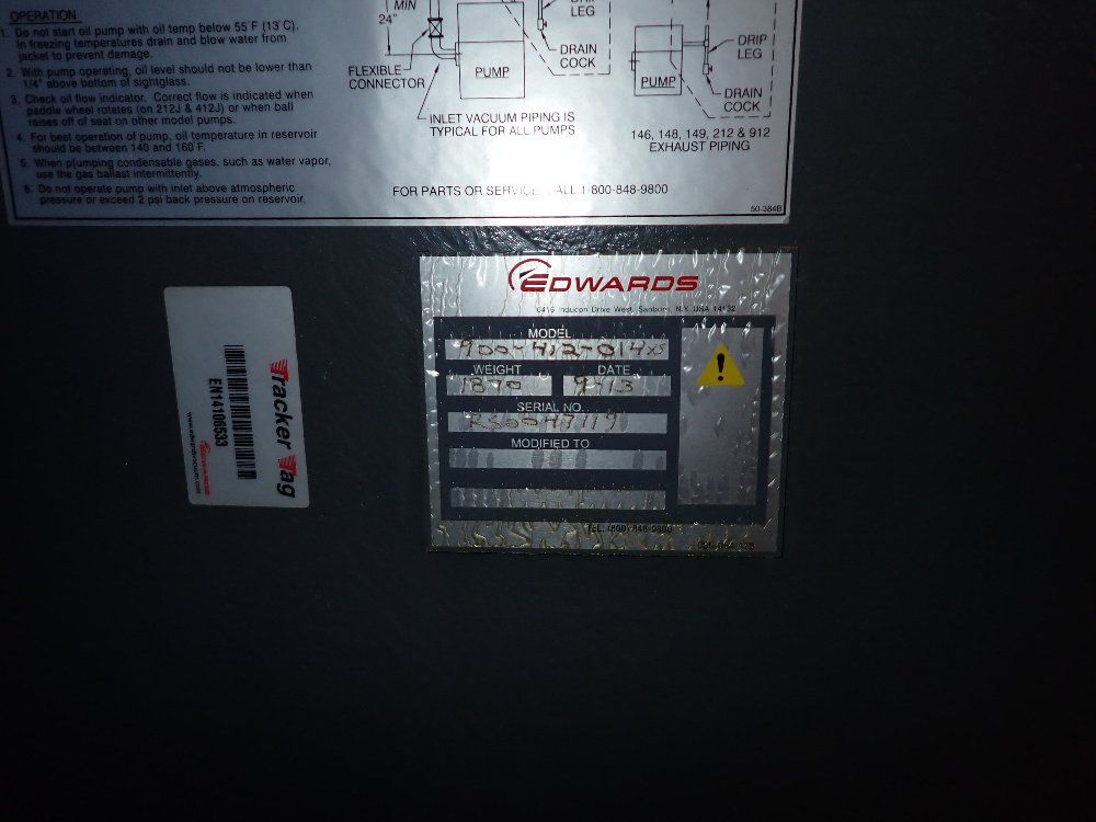 Stokes 2013 Edwards Stokes 900412014 Vacuum Pump