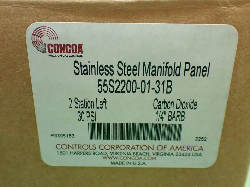 Concoa Stainless Steel Point Of Use Manifold Panel