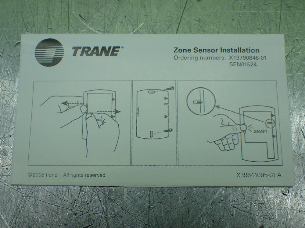 Trane Service First Zone Sensor Set Tov 2spfan