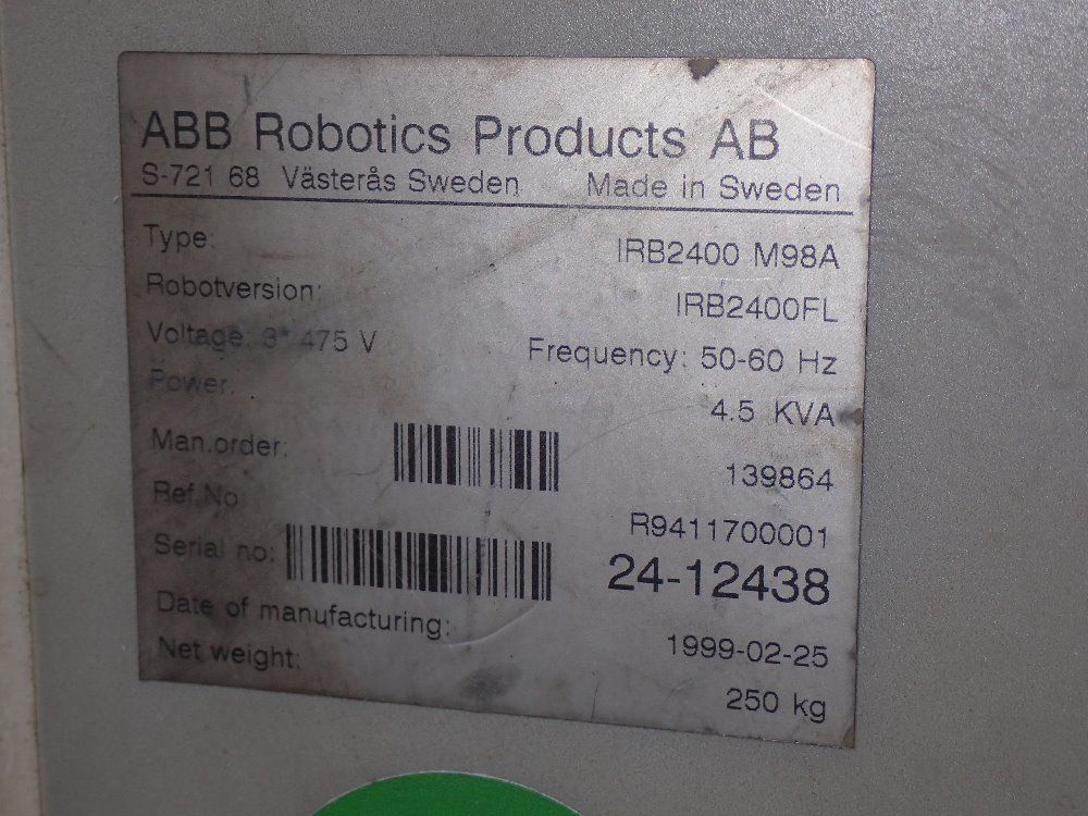 Abb 1999 Abb Irb2400 M98a Robot