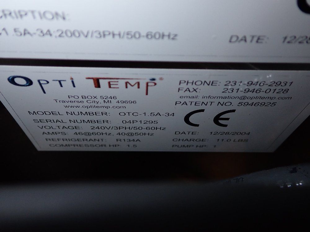 Optitemp 2004 Optitemp Otc15a34 Chiller