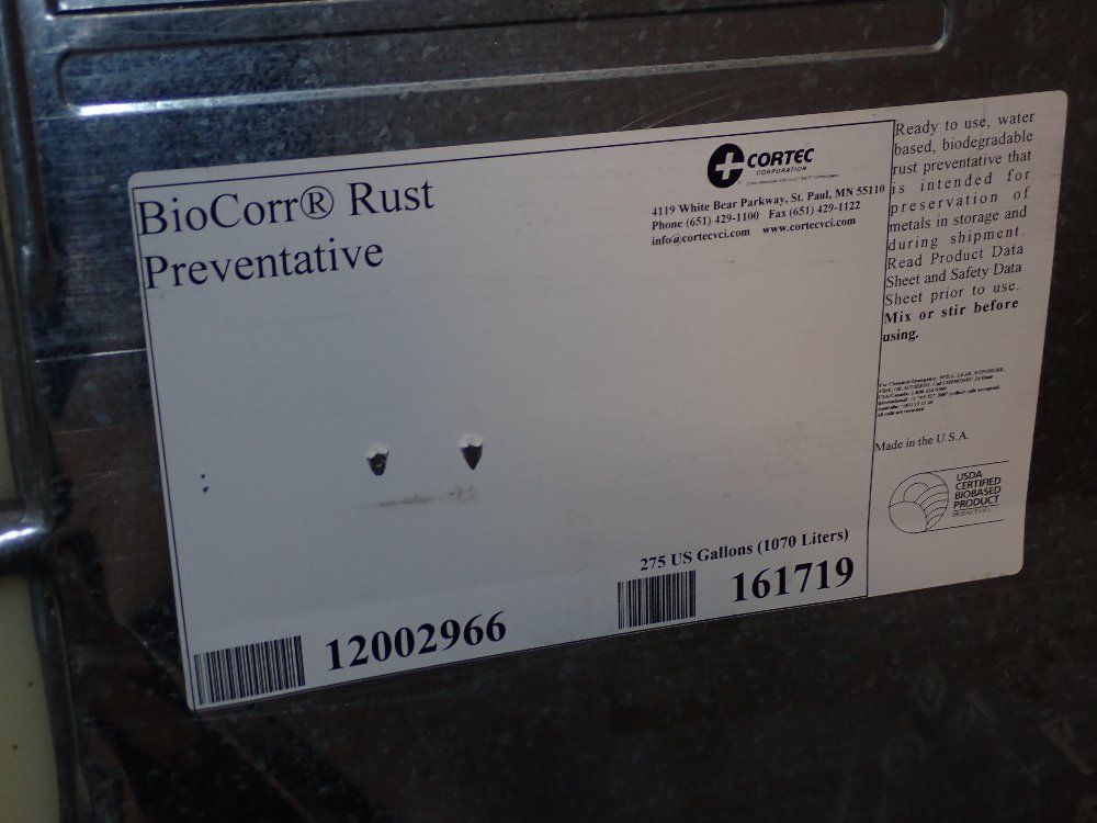 Cortec 275 Gallons Bio Corr Rust Preventative