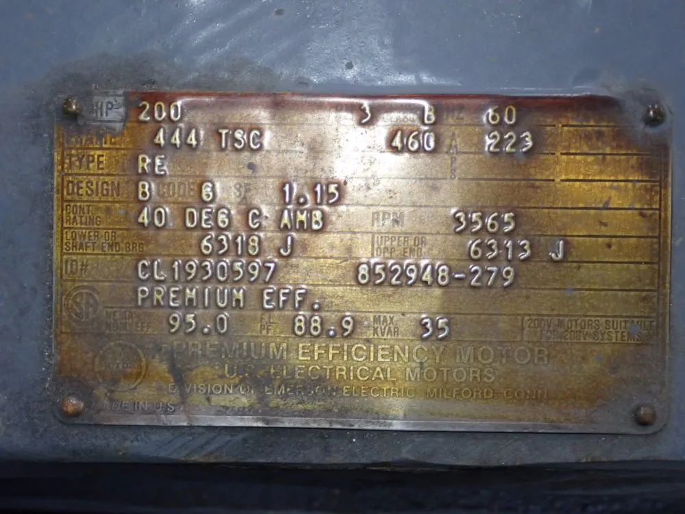 Us Electric 200 Hp 200 Hp Motor - Cl1930597