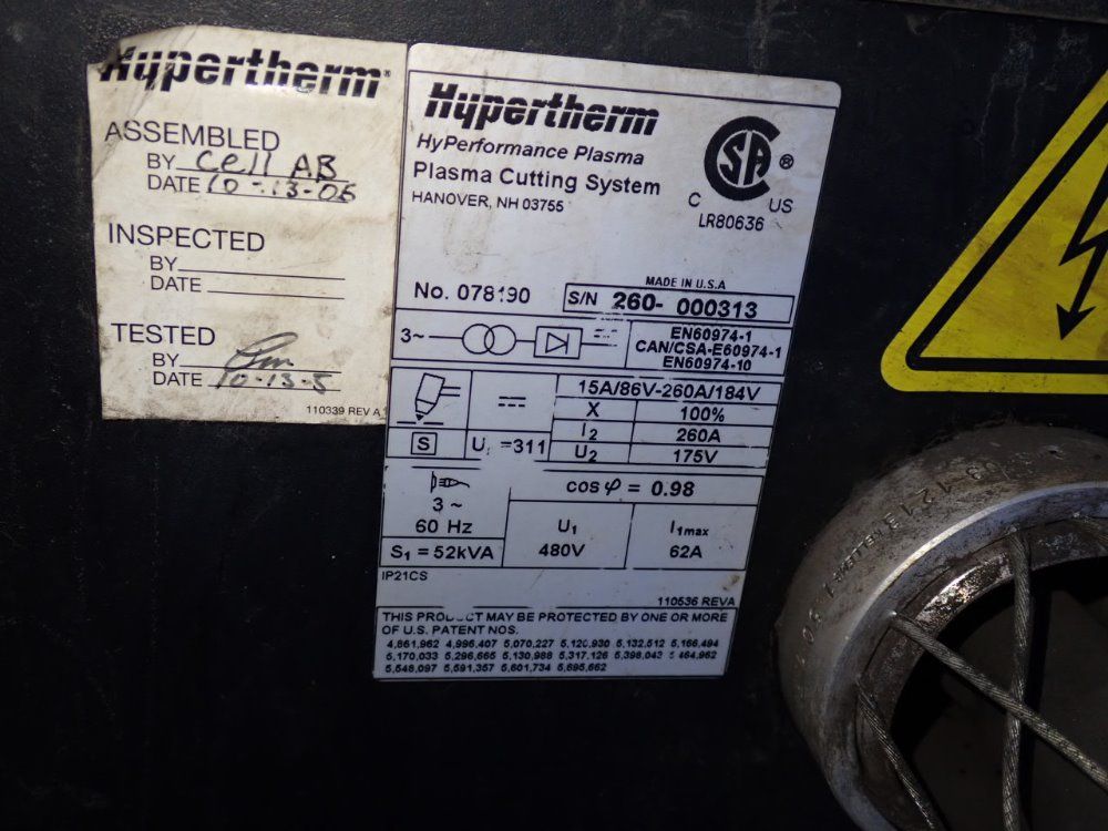 Hypertherm Plasma Cutting System