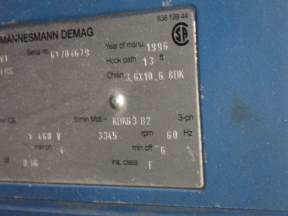 Mannesmann Demag Electric Hoist