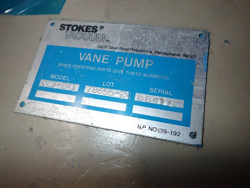 Stokes Vacuum Pump