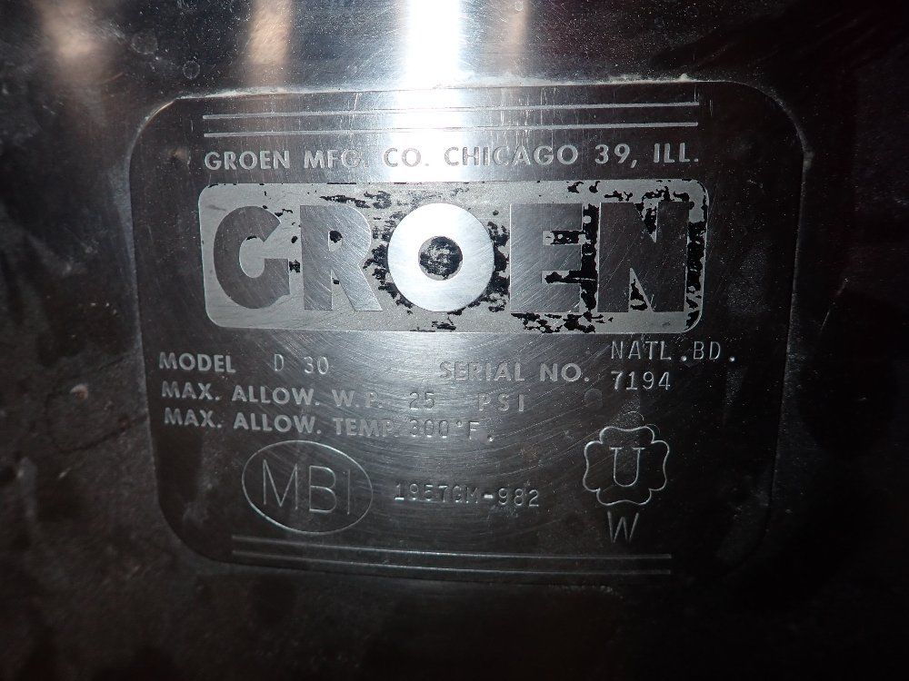 Groen Groen D 30 Jacketed Mix Kettle