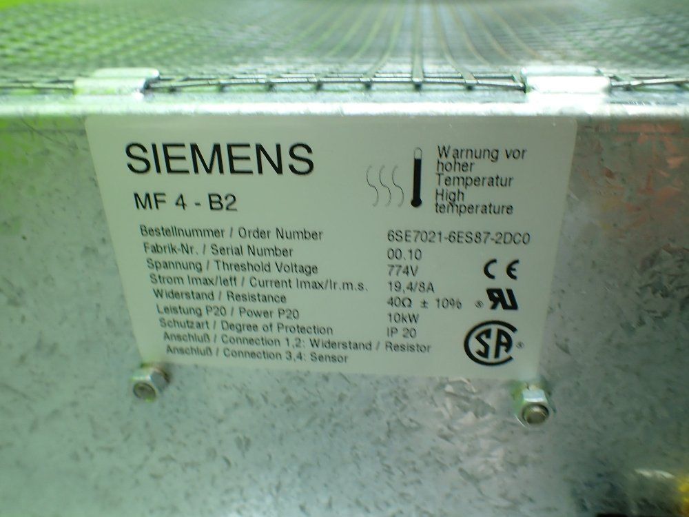 Siemens Mf 4b2 Braking Resistor