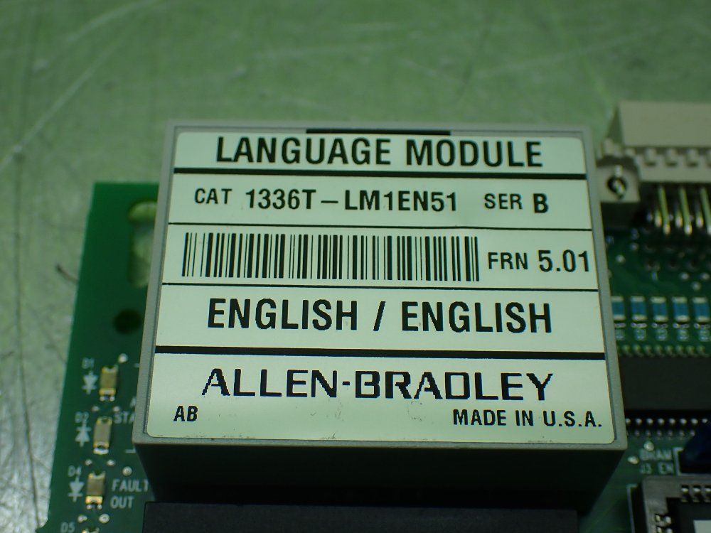 Allenbradley Drive Input Output Board W 1336tlm1en51 Language Module