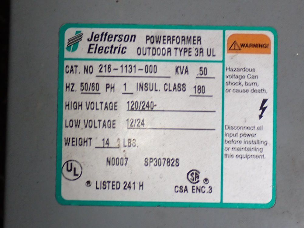 Jefferson Electric Transformer