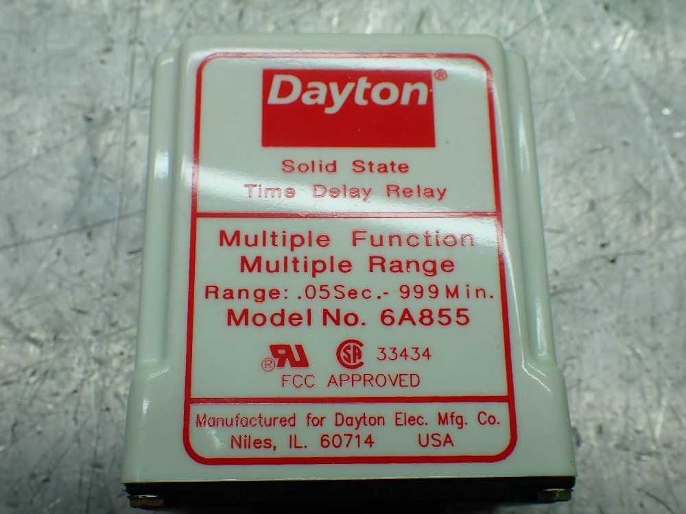 Dayton Solid State Time Delay Relay