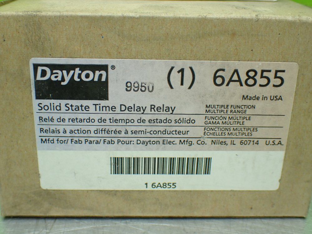 Dayton Solid State Time Delay Relay