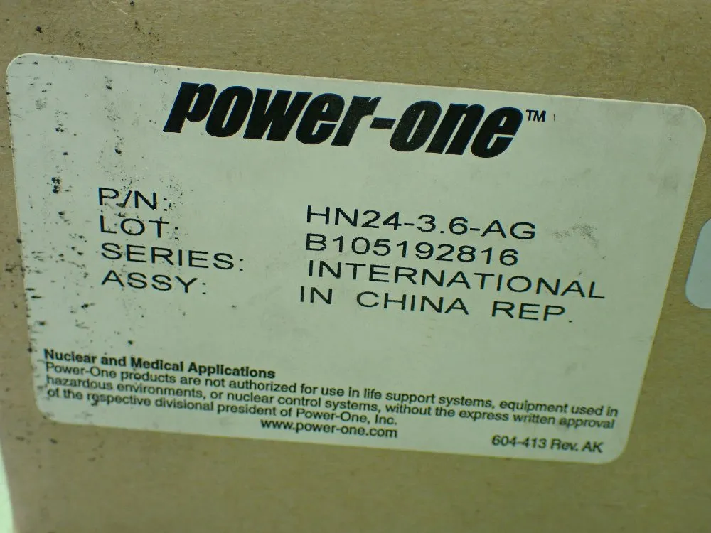 Power-one Linear Ac-dc Power Supply. - Hn24-3.6-ag
