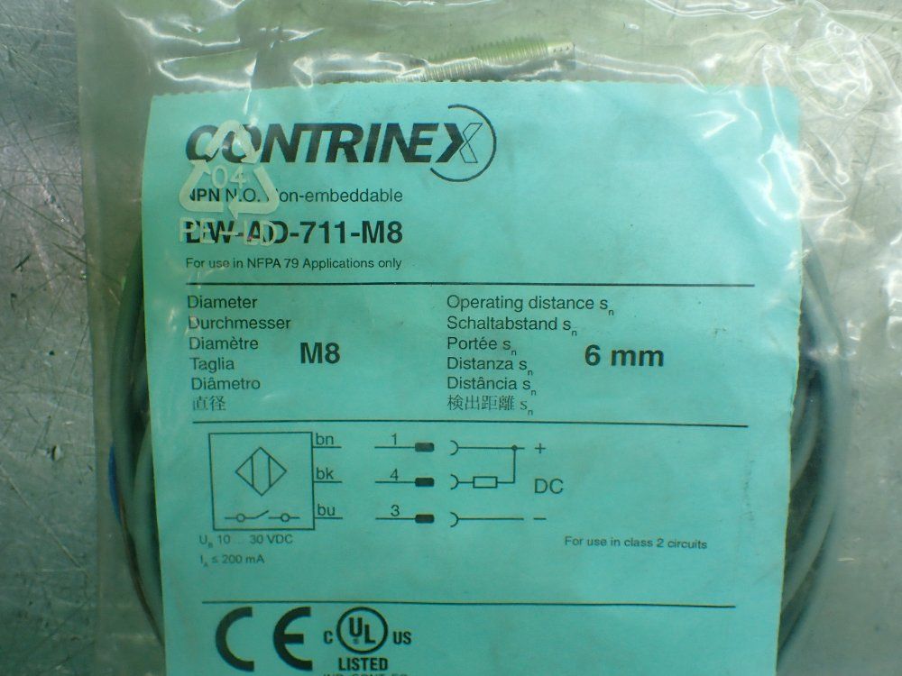 Contrinex Inductive Proximity Sensors, Lot Of 3 - Dw-ad-711-m8