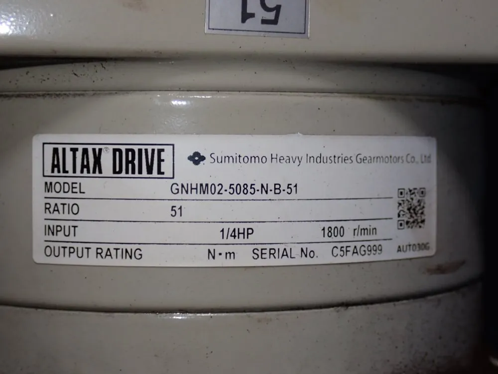 Altax Drive 1/4 Hp Gear Drive - Gnhm02-5085-n-b-51
