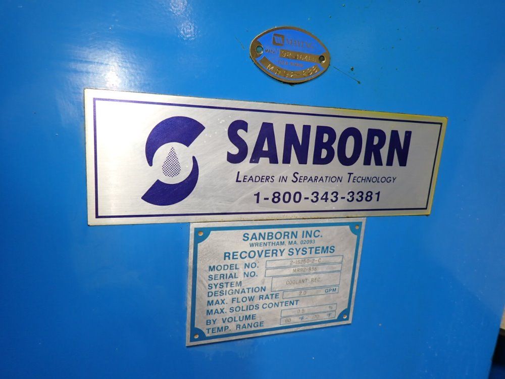 Sanborn Sanborn 2is2502c Recovery System