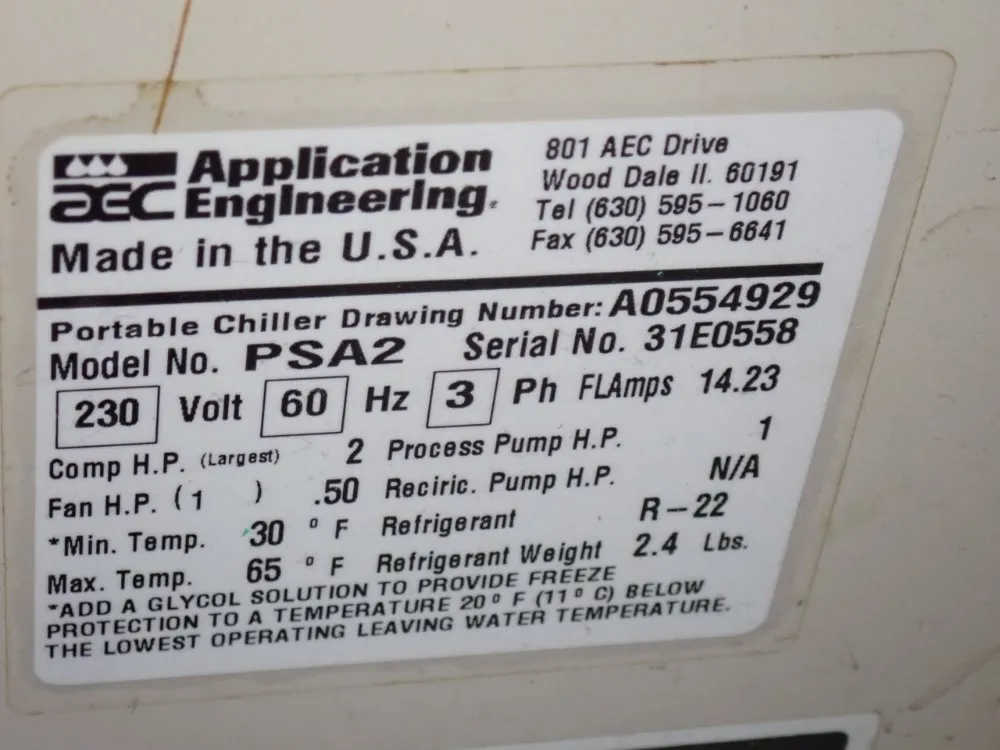Control Laser Corporation Laser Marking Machine