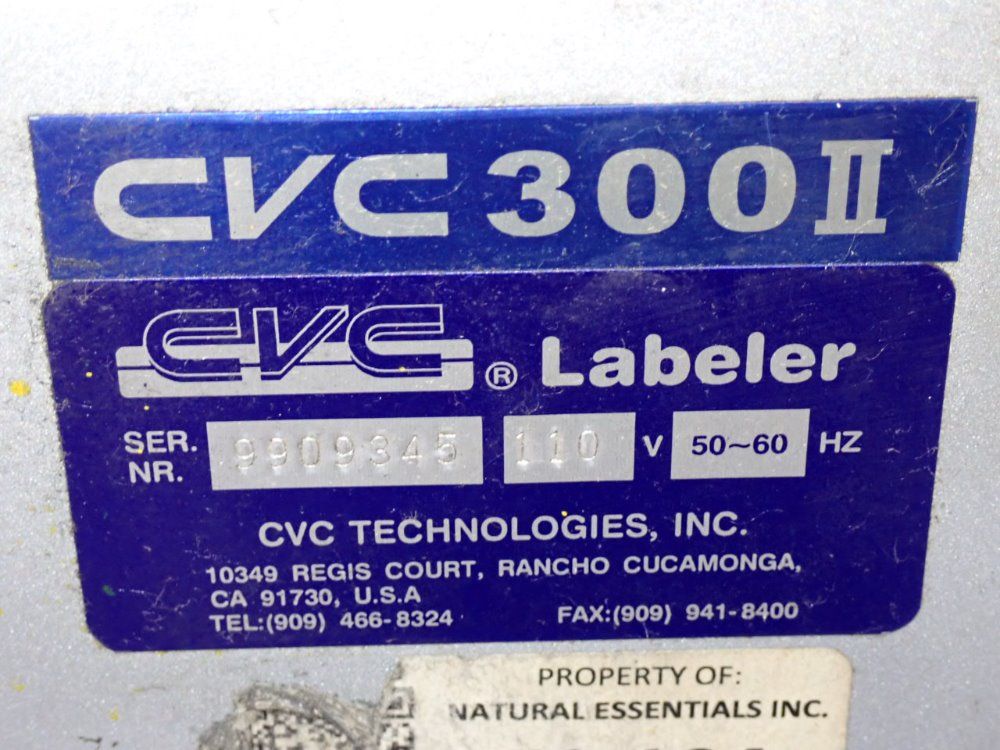 Cvc Technologies Cvc Technologies Cvc300ii Labeler