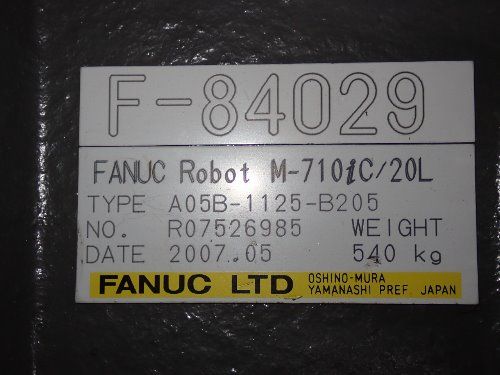 Fanuc  2007 Fanuc M710ic20l Robot System