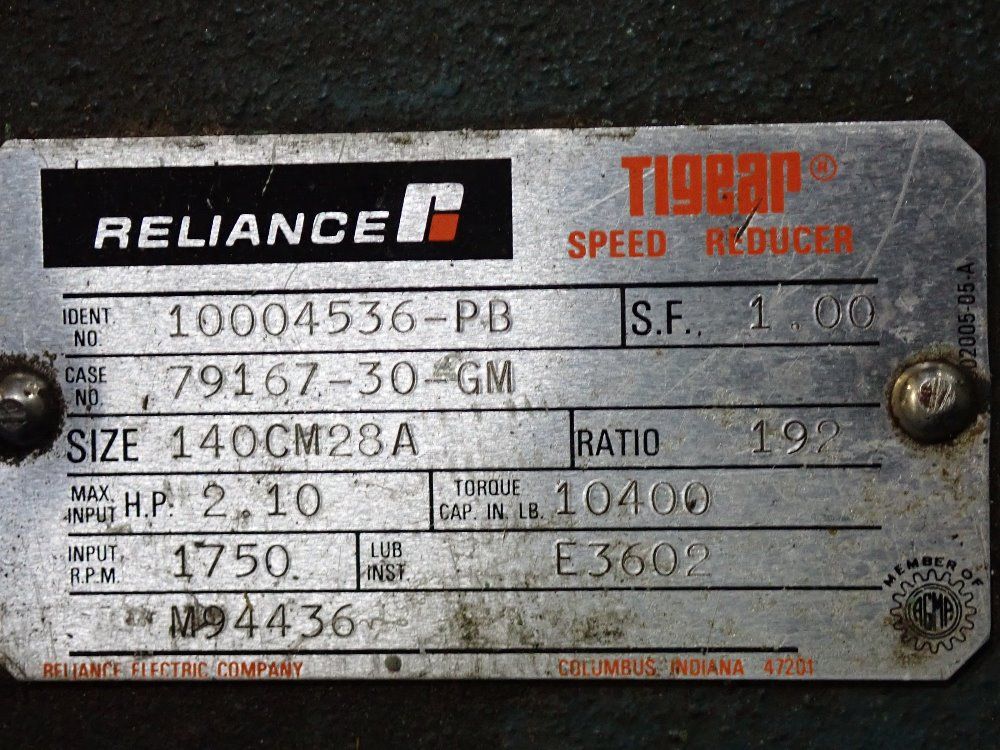 Reliance Gear Drive