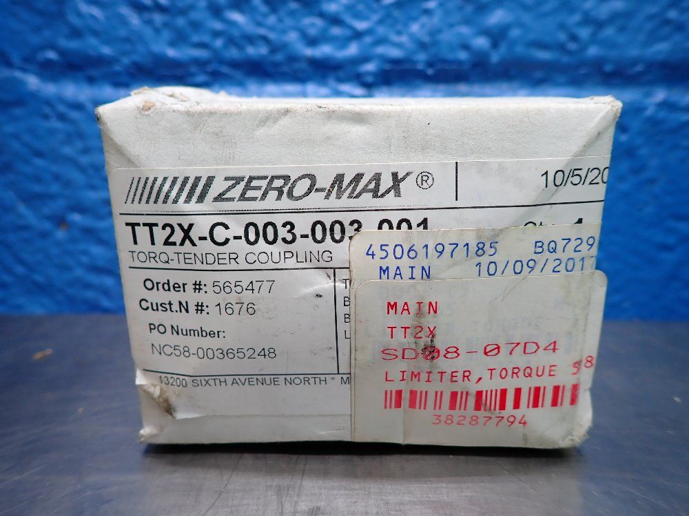 Zero-max Torque Limiter - Tt2x-c-003-003-001