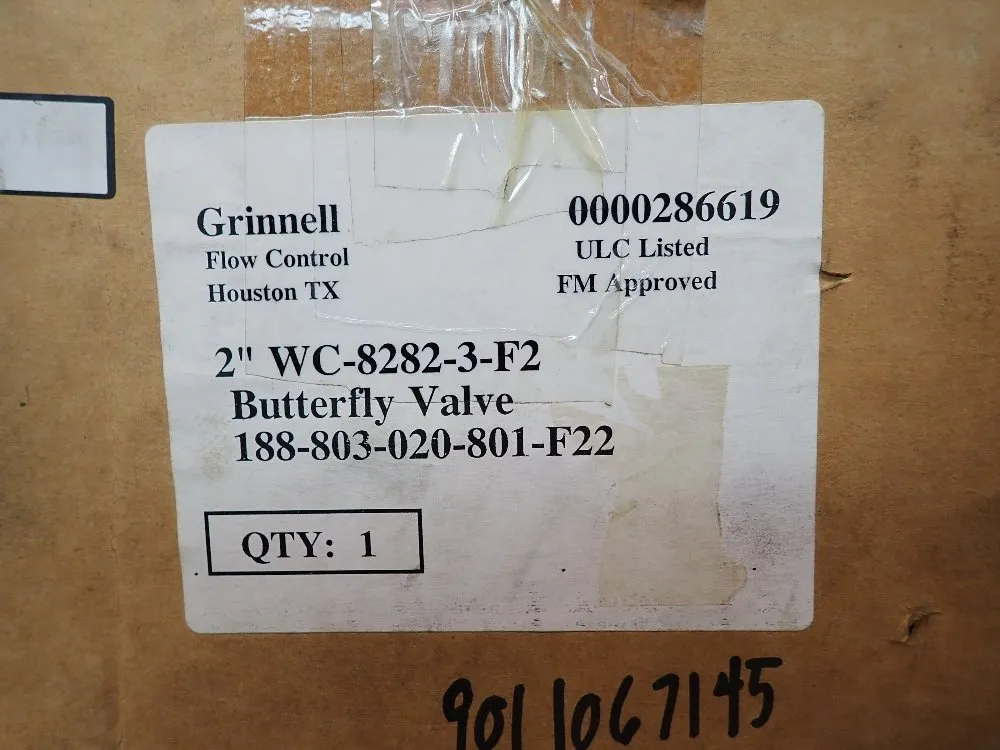 Grinnell Butterfly Valve - Wc-8282-3-fd
