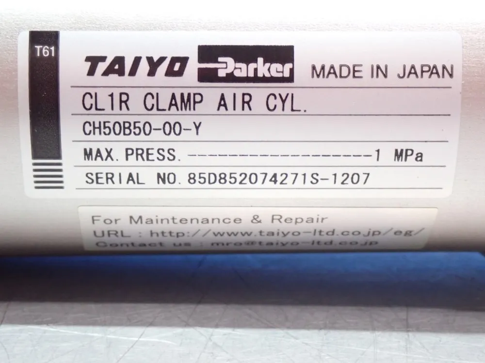 Taiyo Pneumatic Cylinder 50mm Bore - Cl1rch50b50-00-y