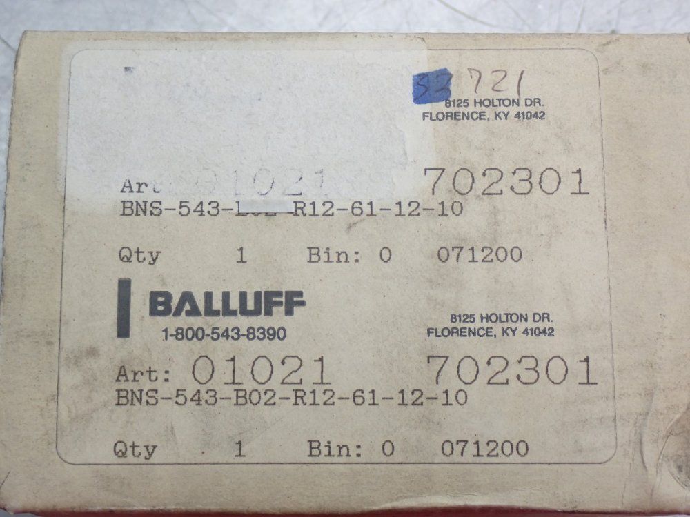 Balluff Limit Switch - Bns-543-b02-r12-61-12-10
