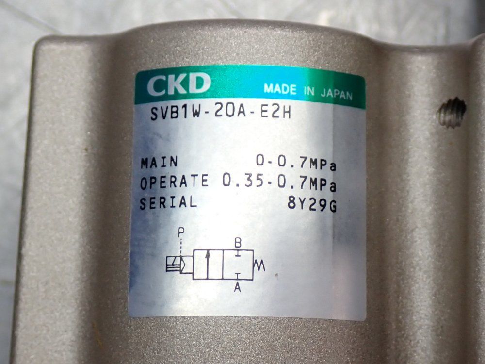 Ckd Pneumatic Solenoid Valve - Svb1w-20a-e2h-dc24v