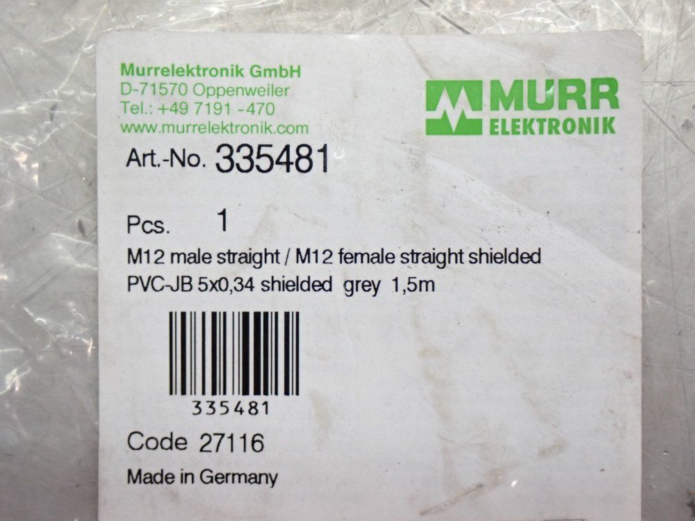 Murr Elektronik Connection Cable