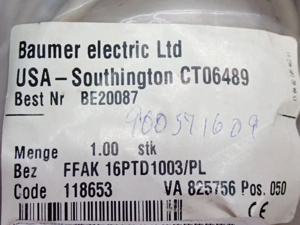 Baumer Electric Electronic Level Detectro - Ffak16ptd1003/pl