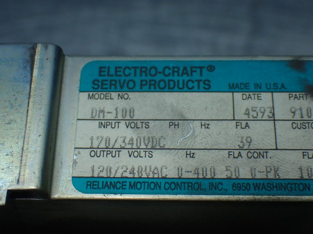 Reliance Electric Electro-craft Bru-500 Drive Module - 9101-0312