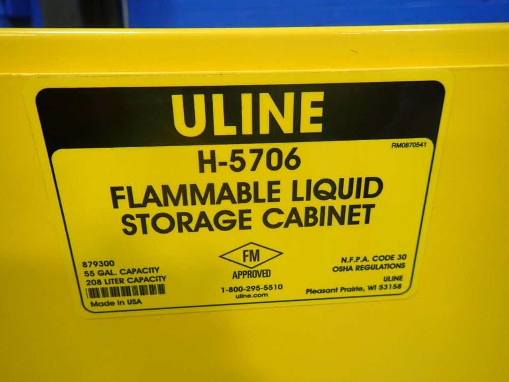 Uline 55 Gal Flammable Liquid Storage Cabinet - H-5706