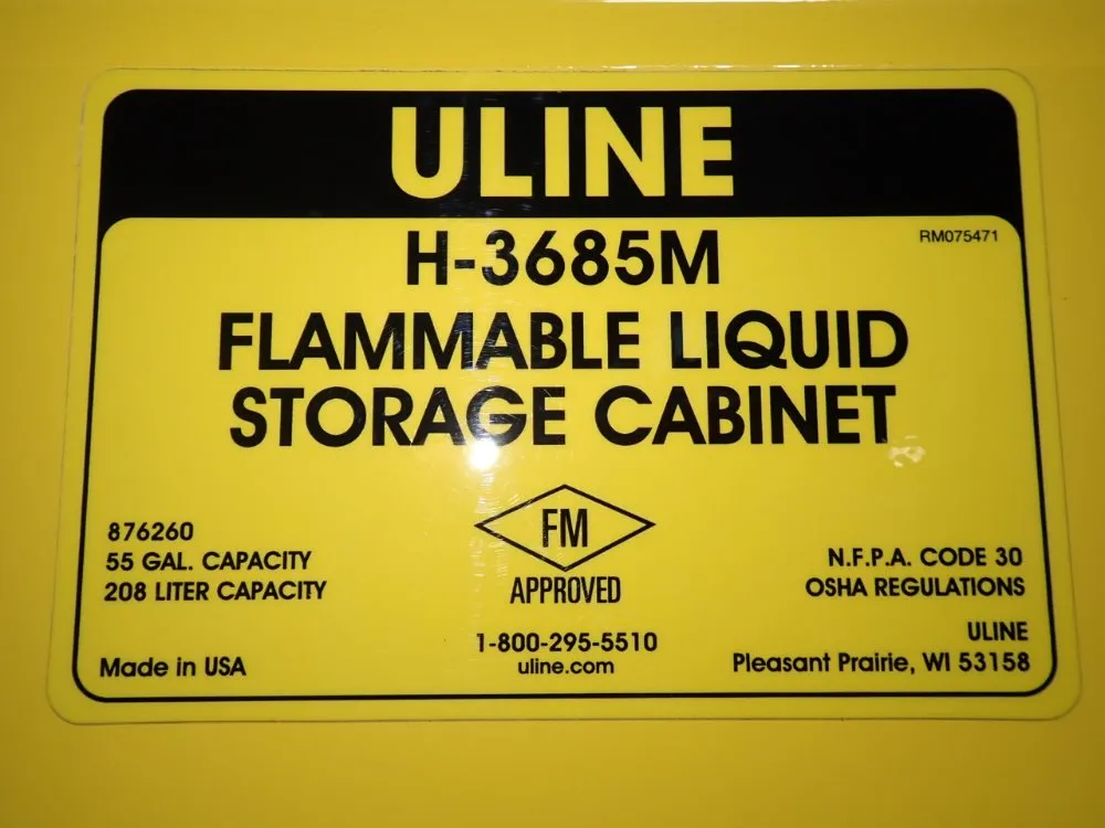 Uline 55 Gal Flammable Cabinet - H-3685m